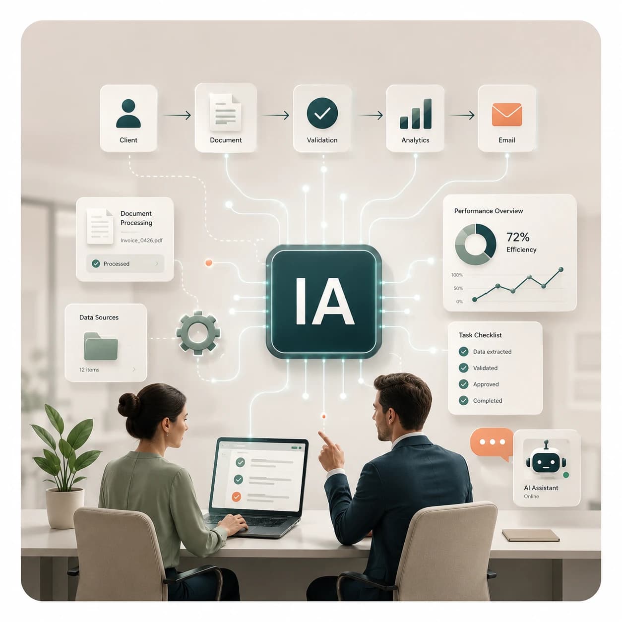 Consultoría de IA y automatización de procesos para pymes